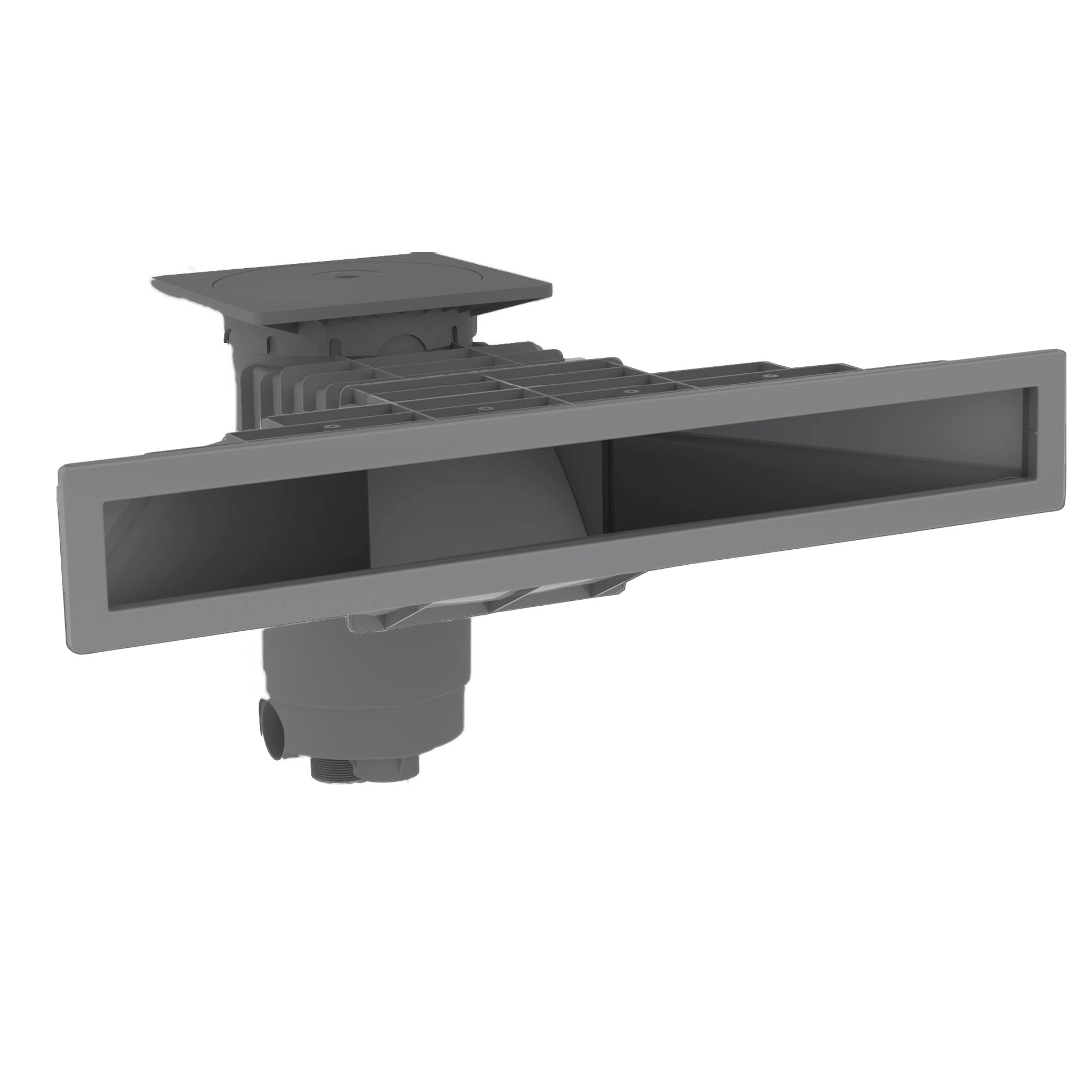 Skimmer miroir ACIS A800 DESIGN pour piscine béton et liner gris anthracite 