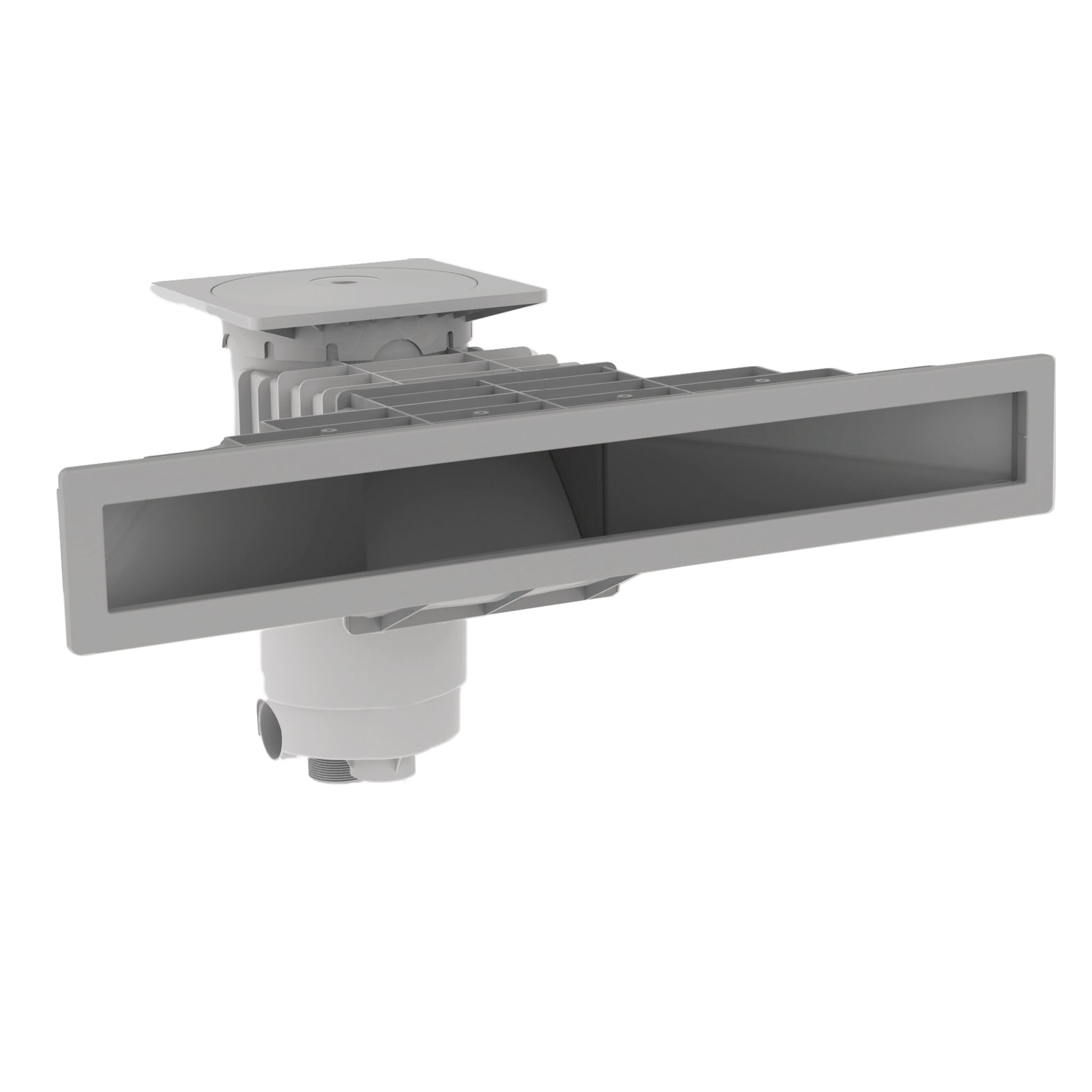 Skimmer miroir ACIS A800 DESIGN pour piscine béton et liner gris clair 