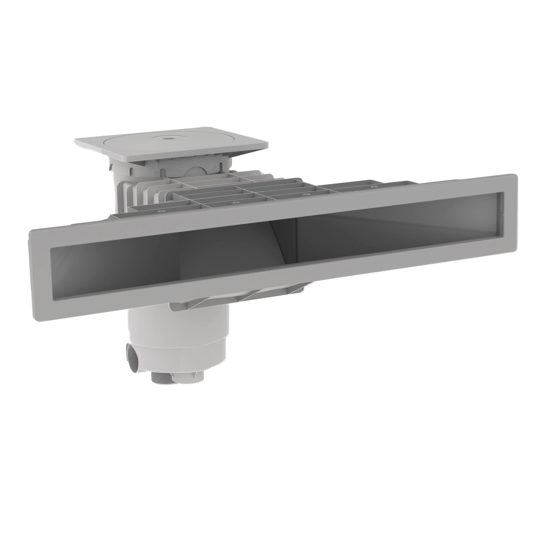 Skimmer miroir ACIS A800 DESIGN pour piscine béton et liner gris clair 