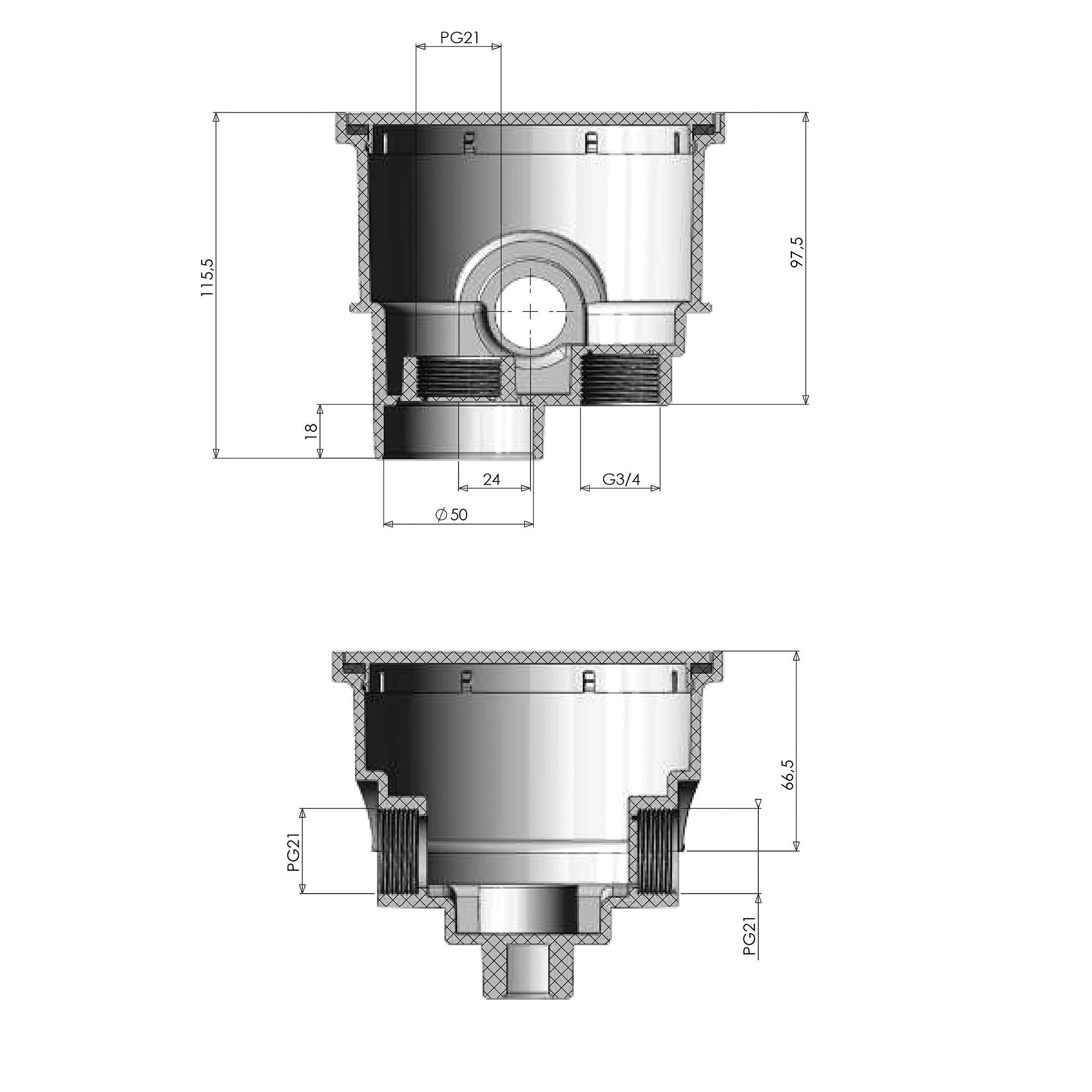 Boîte de connexion étanche pour projecteur de piscine ACIS