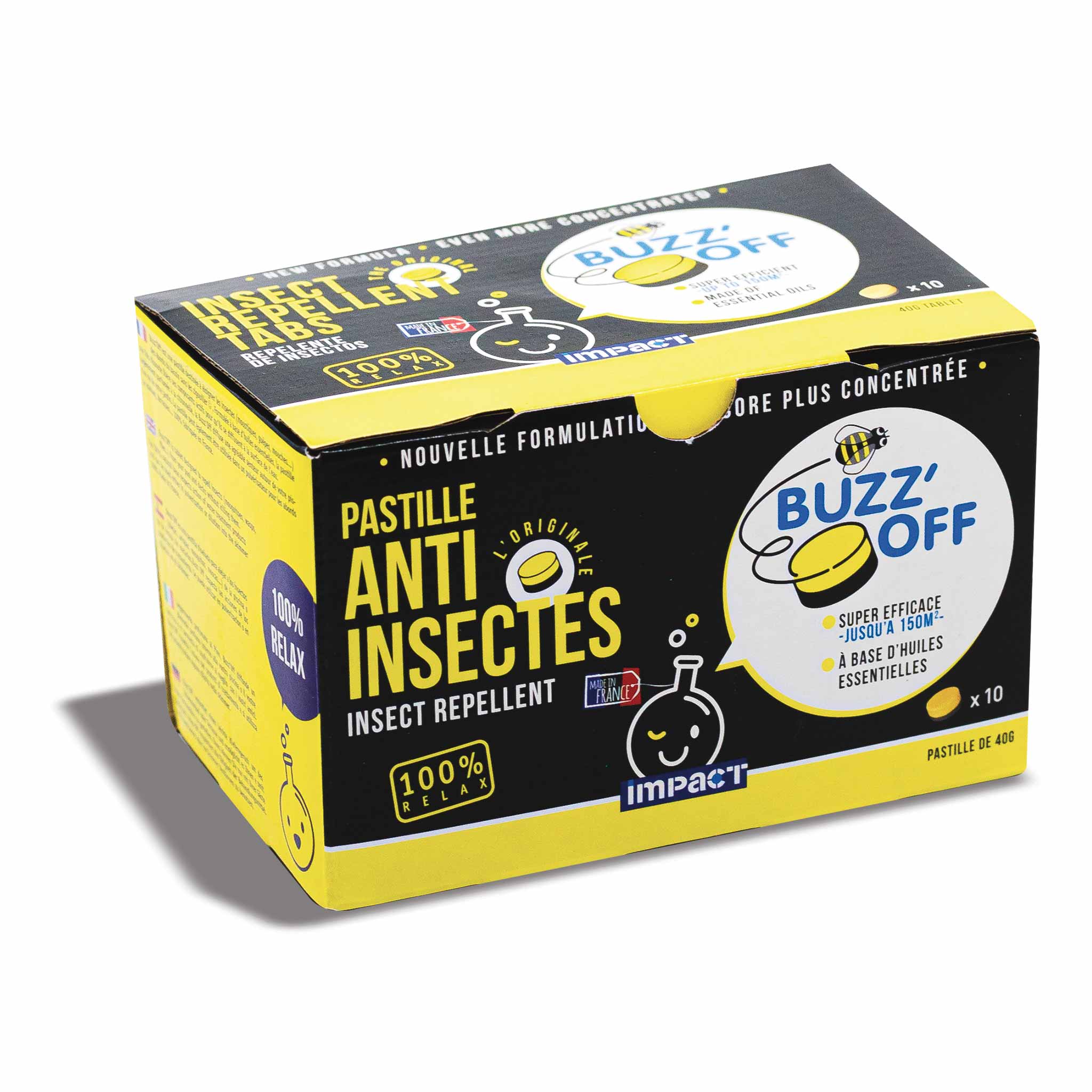 Buzz'Off - Répulsif insectes - Boîte de 10 pastilles de 45 g