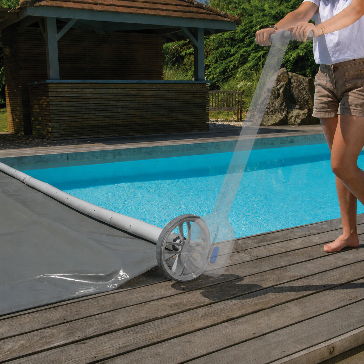 Dérouleur iS70R piscine APF | Enrouleur / dérouleur bâche à barres