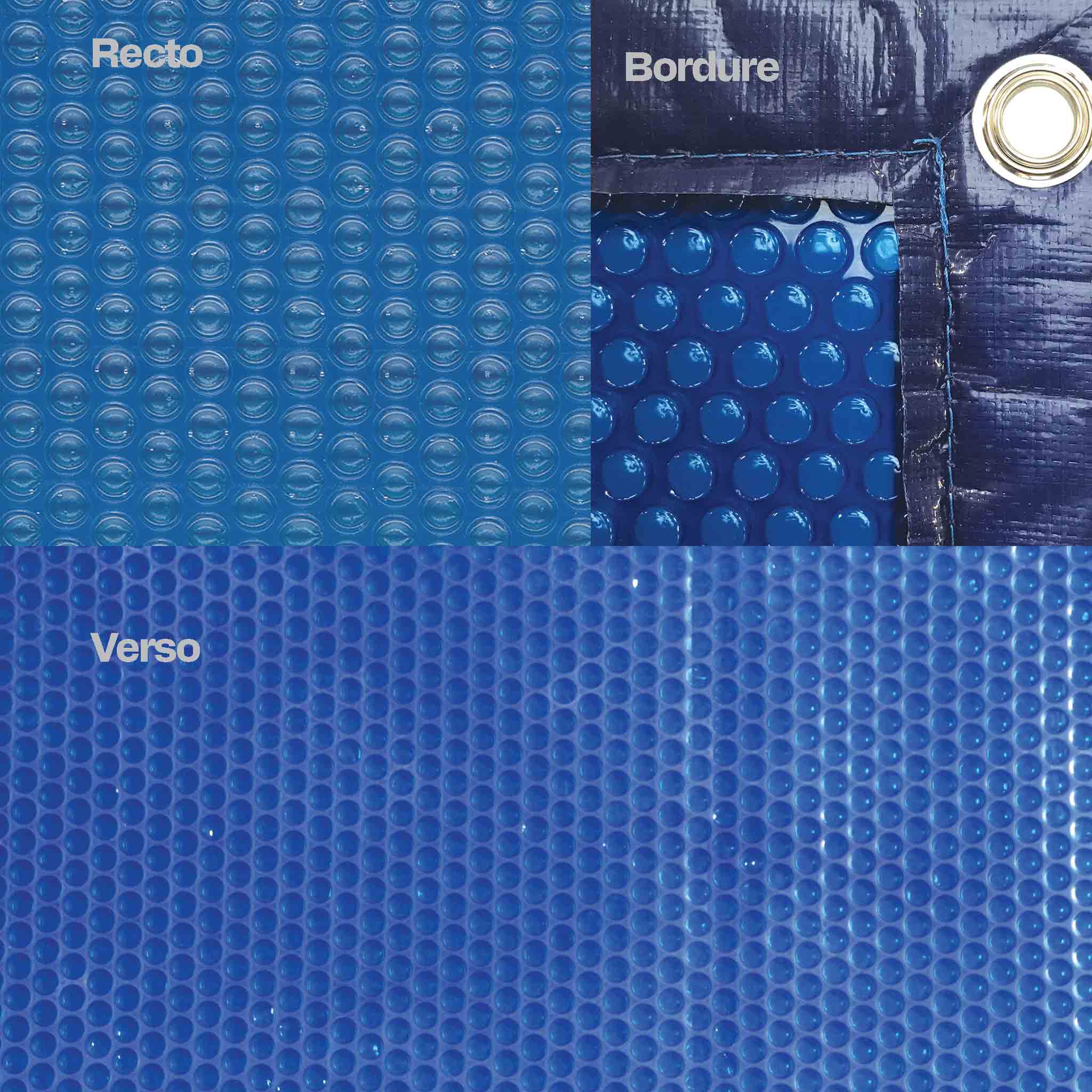 détail Bâche à bulles 400 microns bleue Sol+Guard | Piscine été