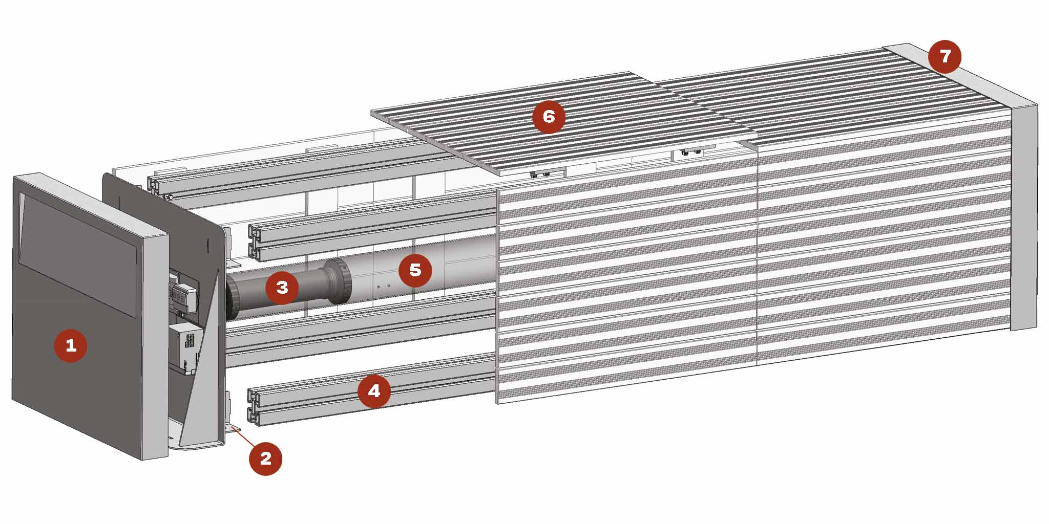 plan Volet piscine Pool Confort banc PVC AFC électroniques