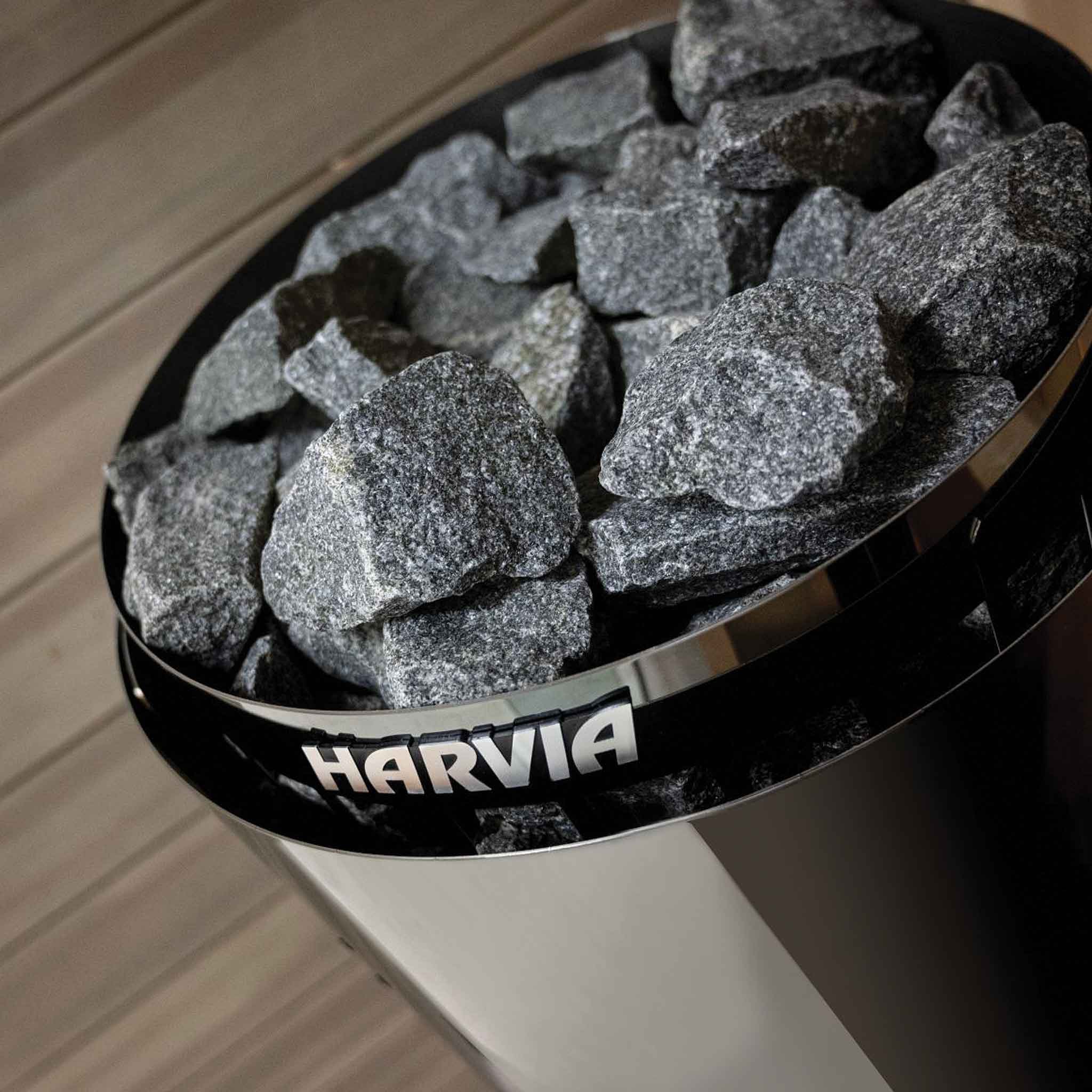 Poêle sauna Cilindro Harvia E Black Steel commande déporté zoom