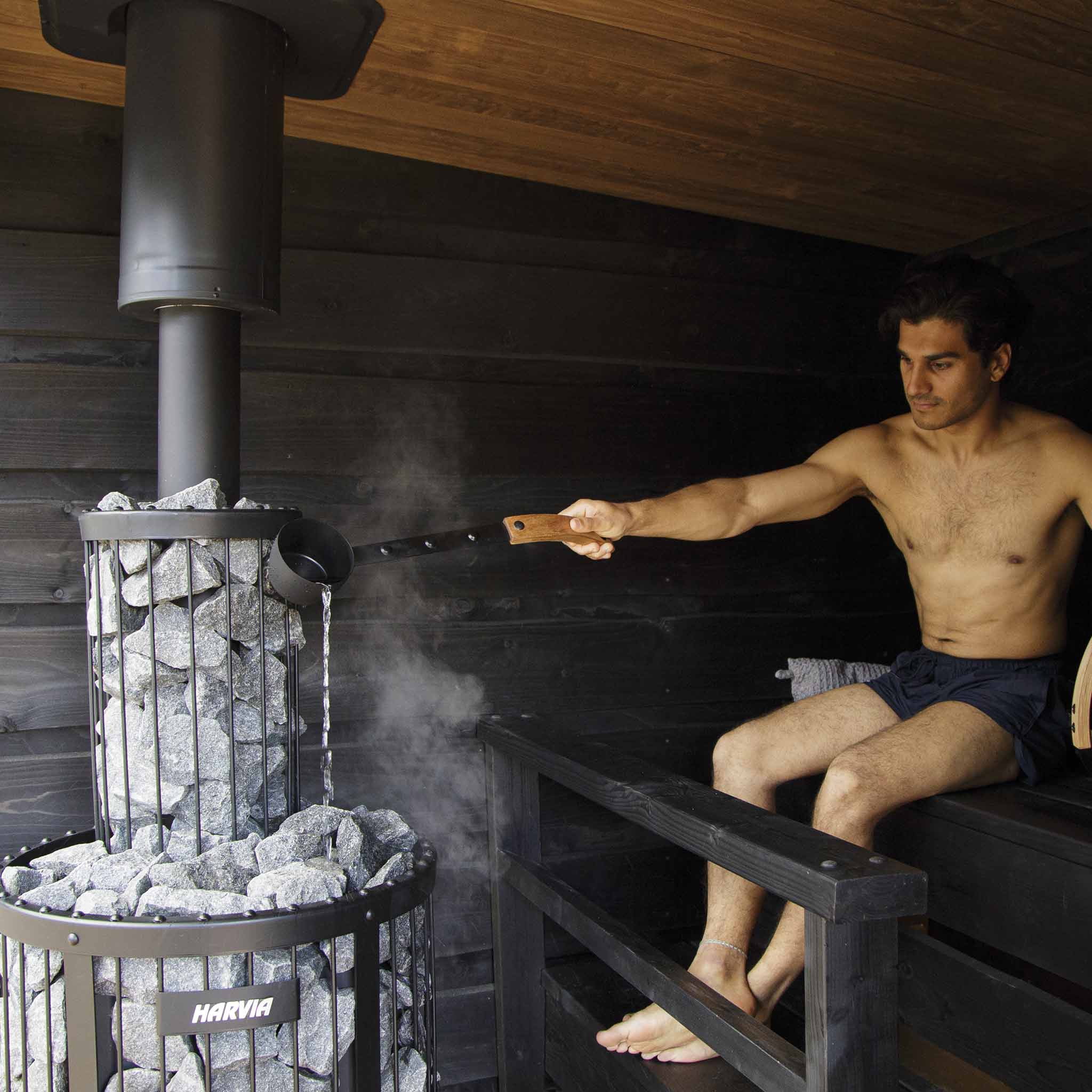 POV Sauna Legend Harvia kit poêle à bois extérieur