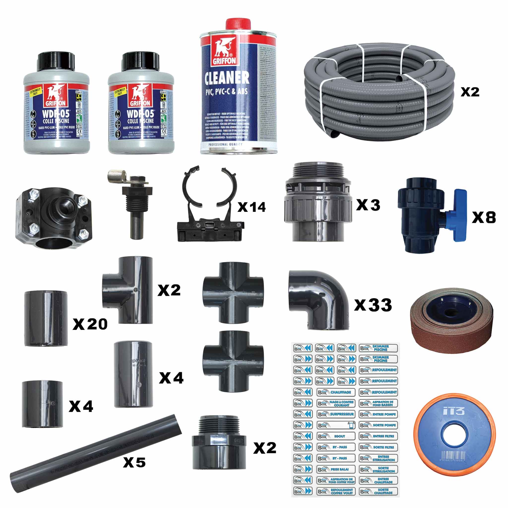 Kit plomberie piscine avec tuyau N°2