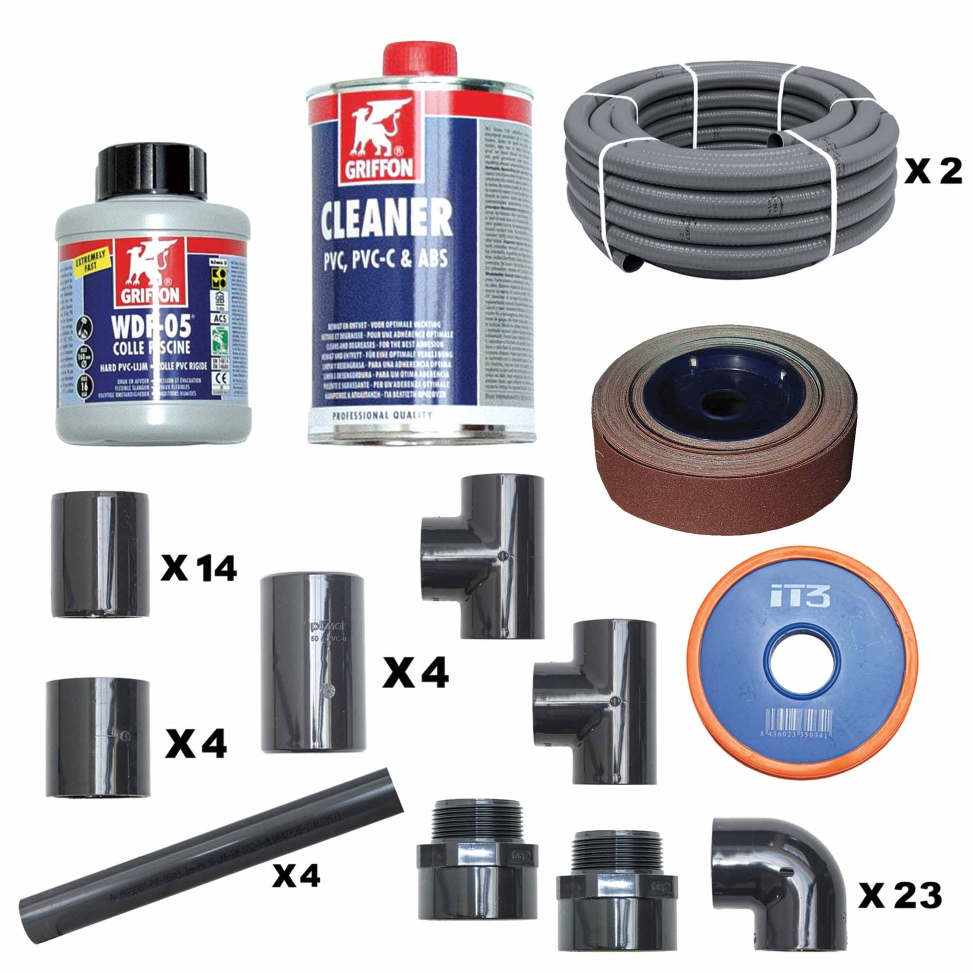 Kit plomberie piscine Palbox avec tuyau N°2