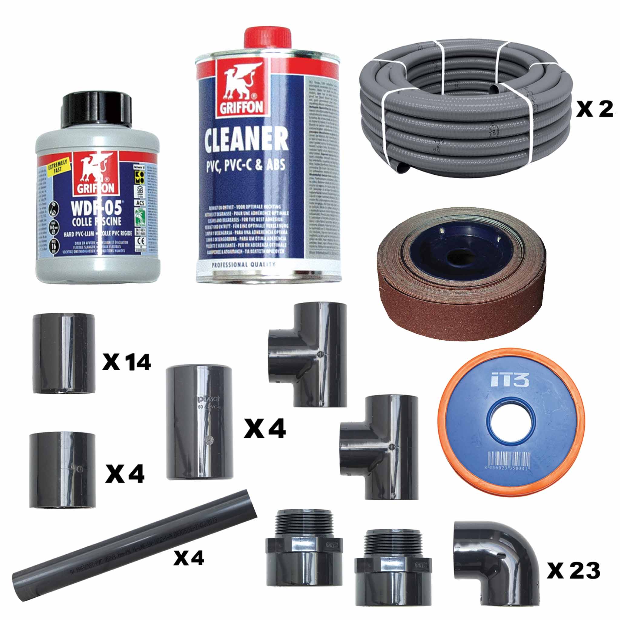 Kit plomberie piscine Palbox avec tuyau N°2