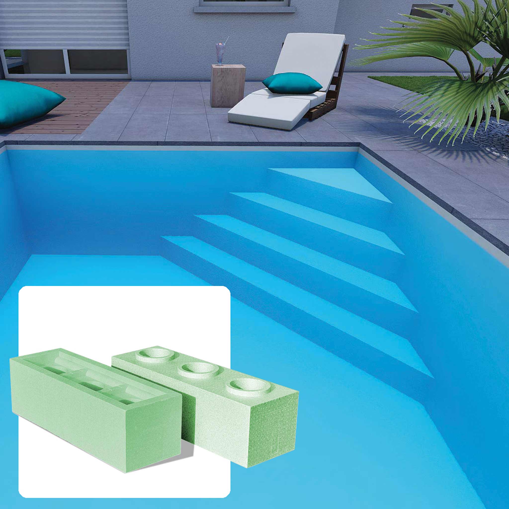 Kit Escalier EscaSwim Angle 4 marches