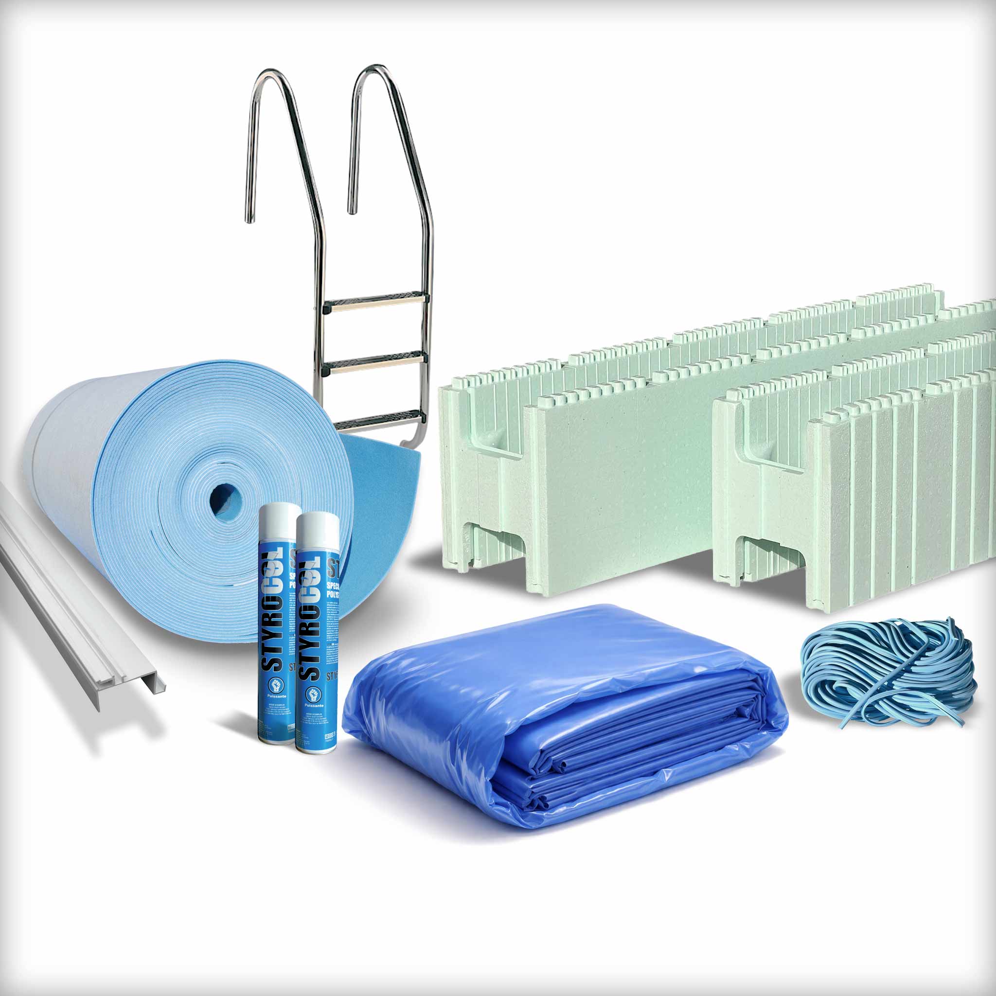 Kit piscine complet carré – auto construction