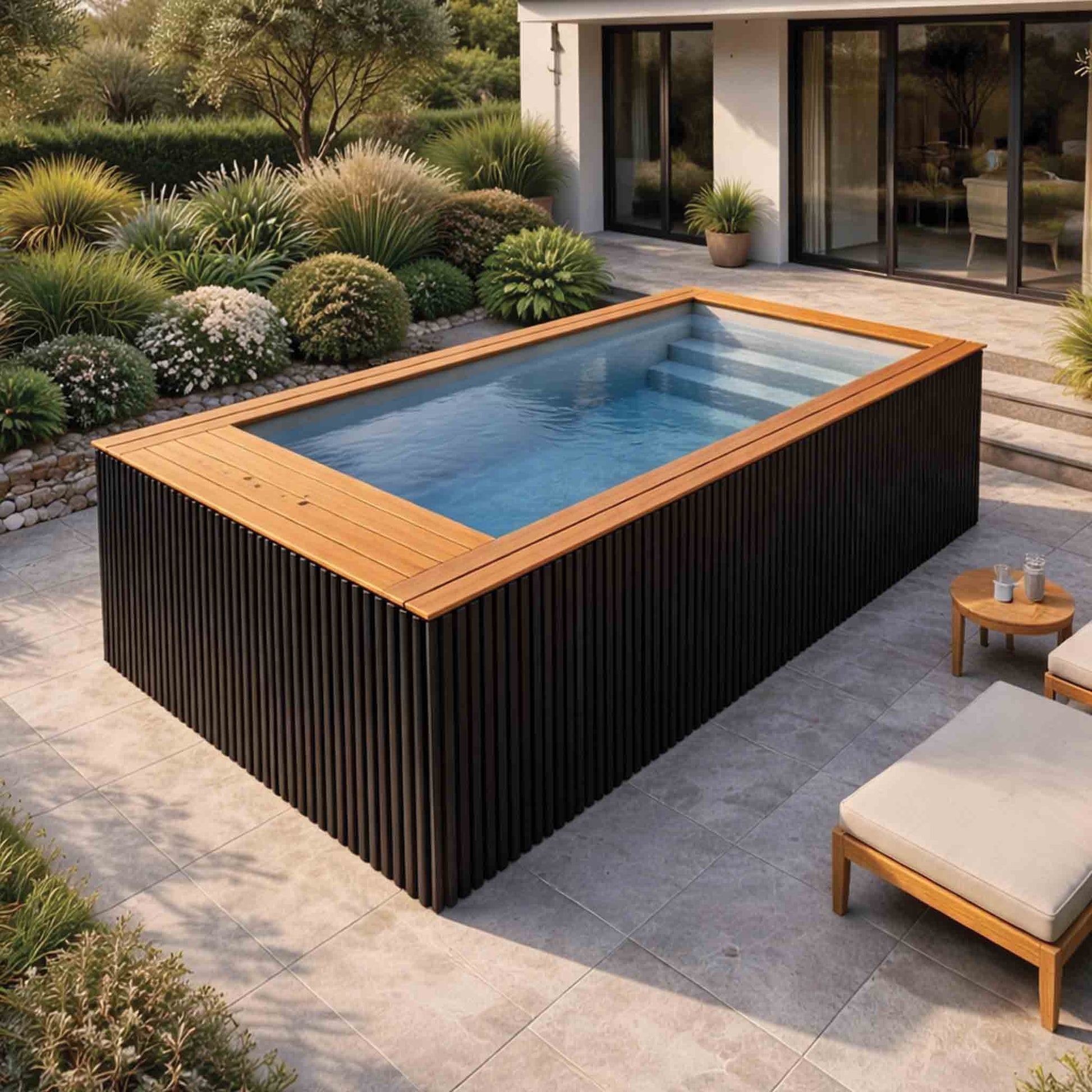 Piscine container LilyPool Hors sol noir