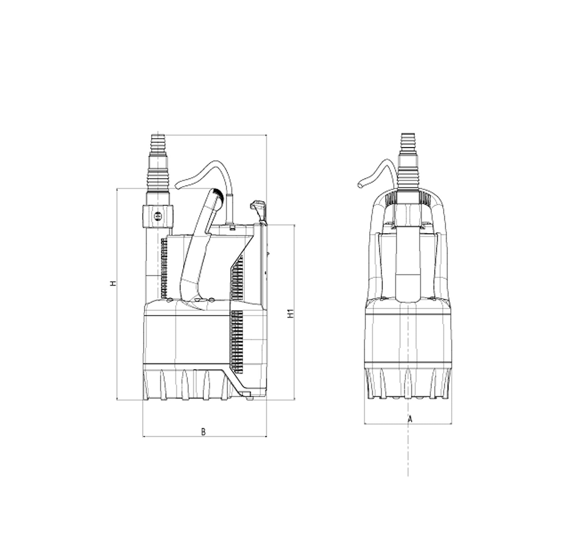 Plan Pompe de relevage 8 m³/h | Waterbox
