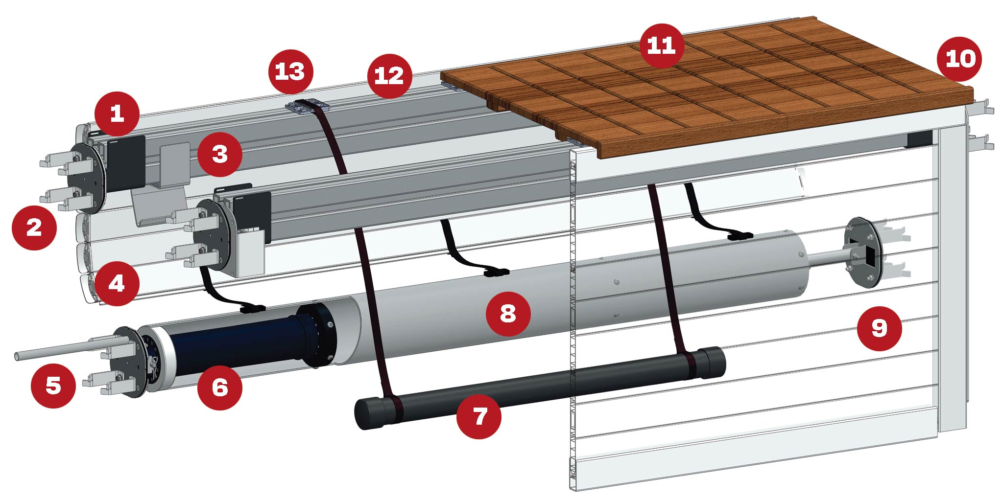 plan Volet piscine immergé Pool Diving AFC électroniques