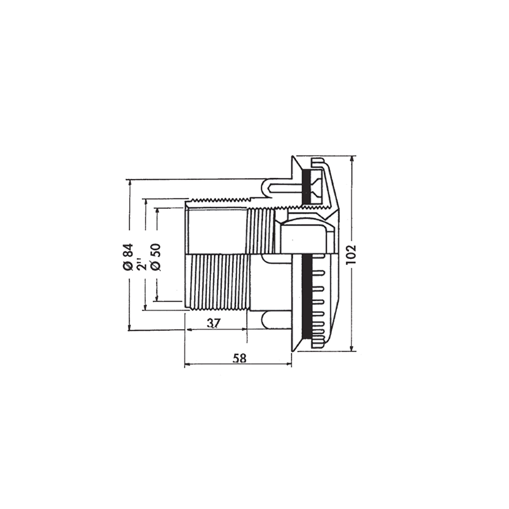 plan Buse de refoulement Hayward pour piscine béton et liner