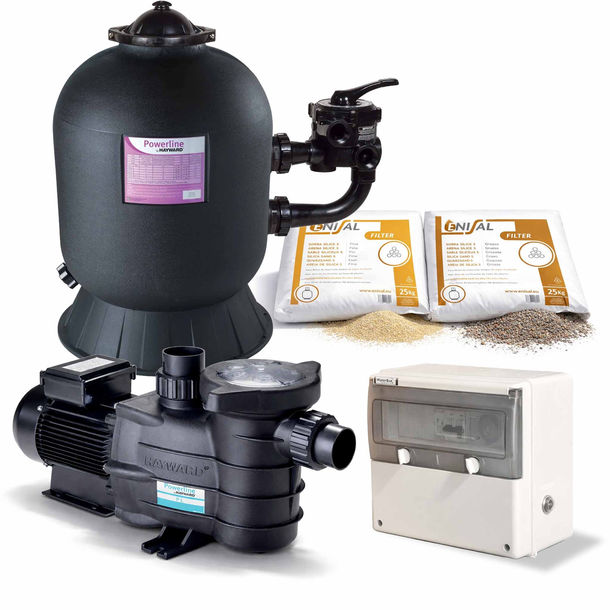 kit de filtration piscine complet Powerline side 