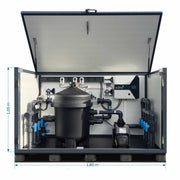 Abri Filtre 2.0 : local technique piscine hors-sol équipé au chlore liquide