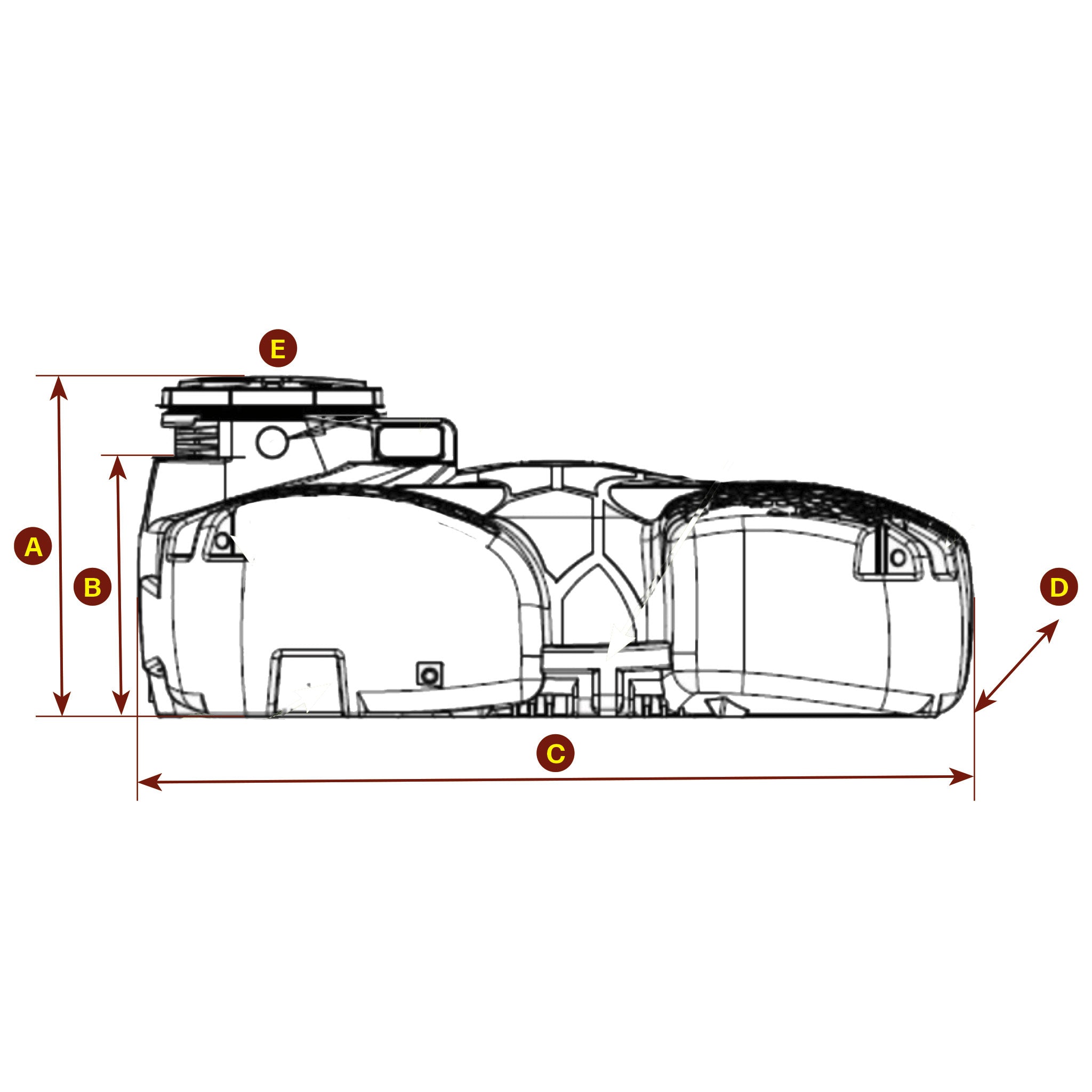 plan Cuve de stockage extra plate 5300 L – Waterbox