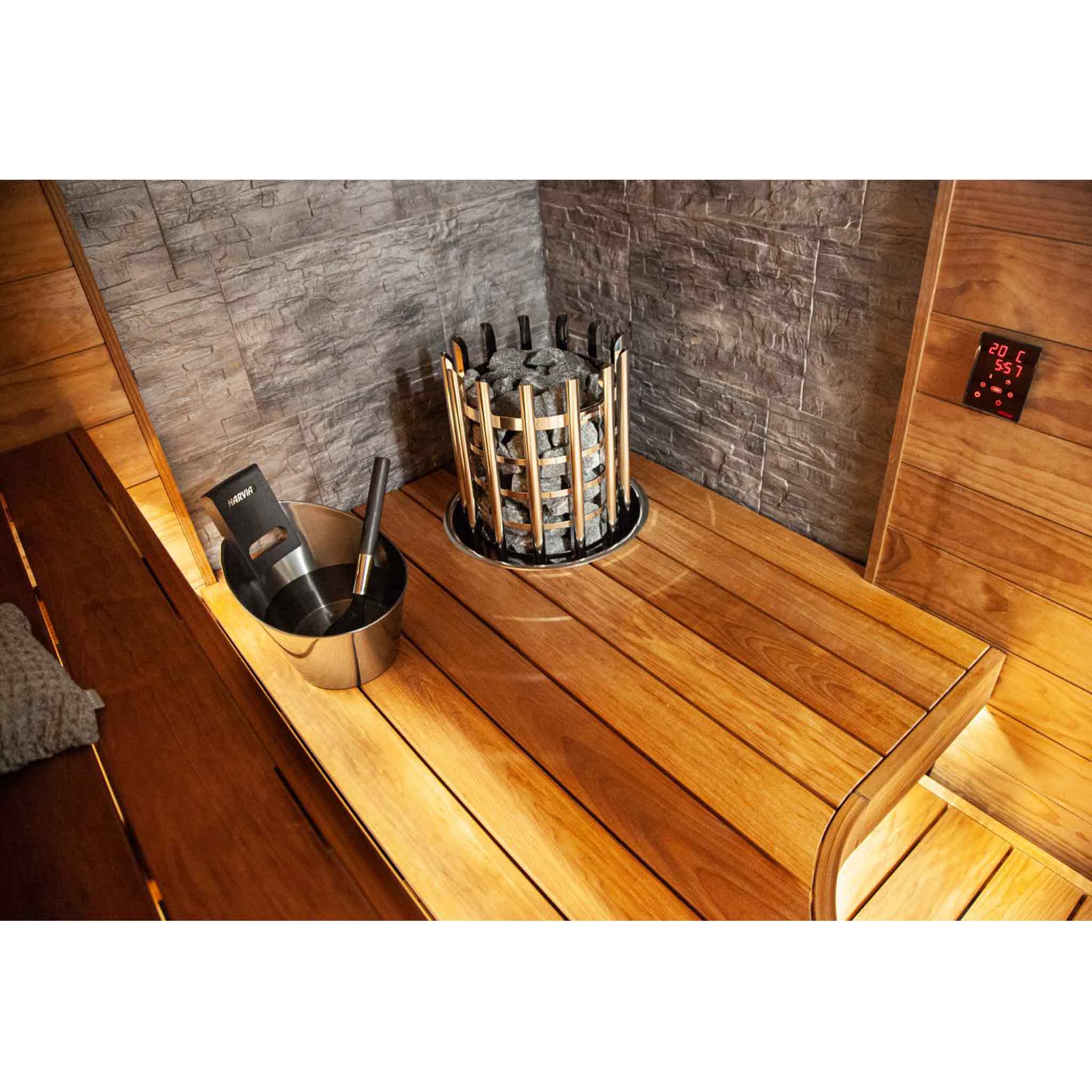 Set d'accessoires sauna en Inox Black Steel Harvia
