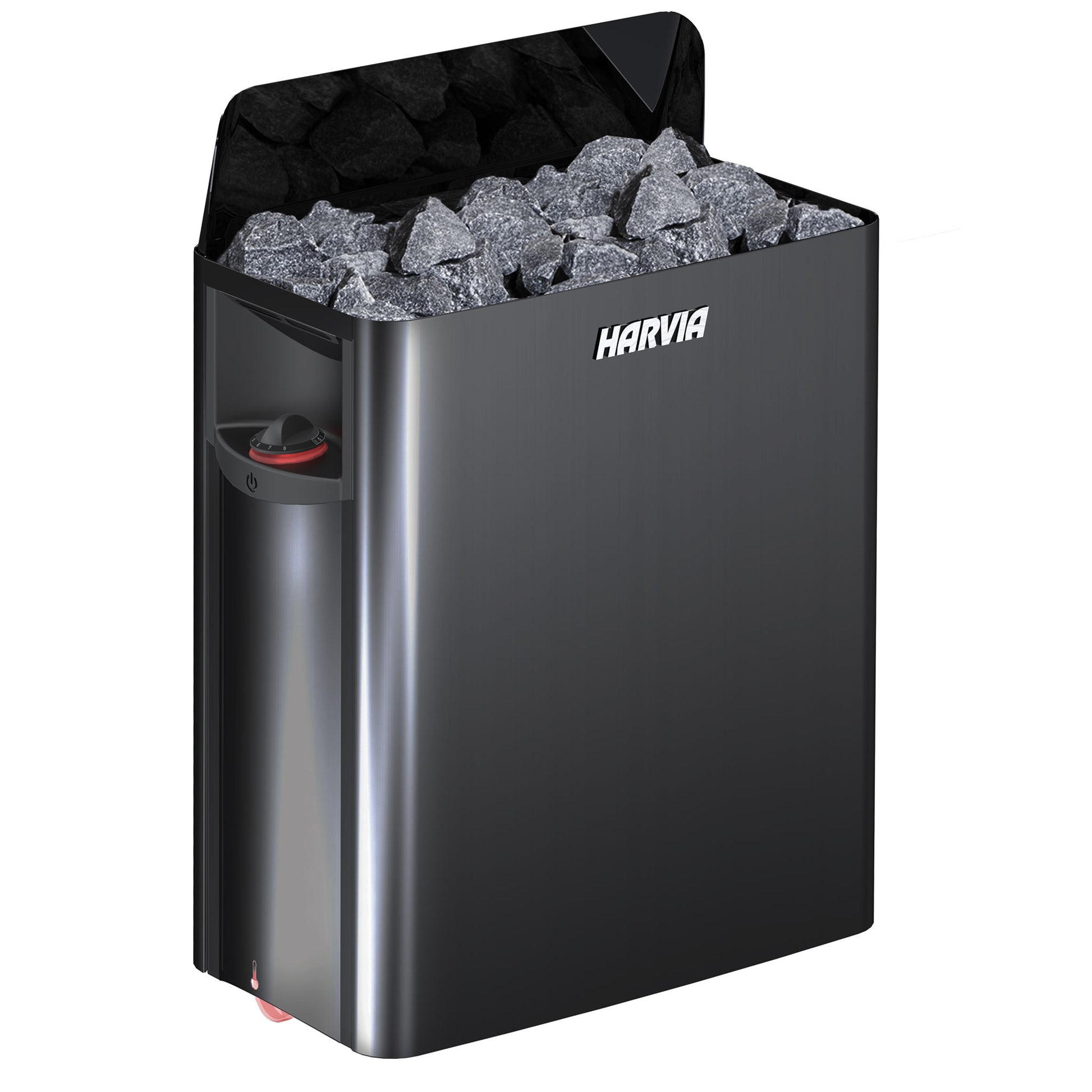 Poêle sauna Harvia The Wall Black Steel commande intégré