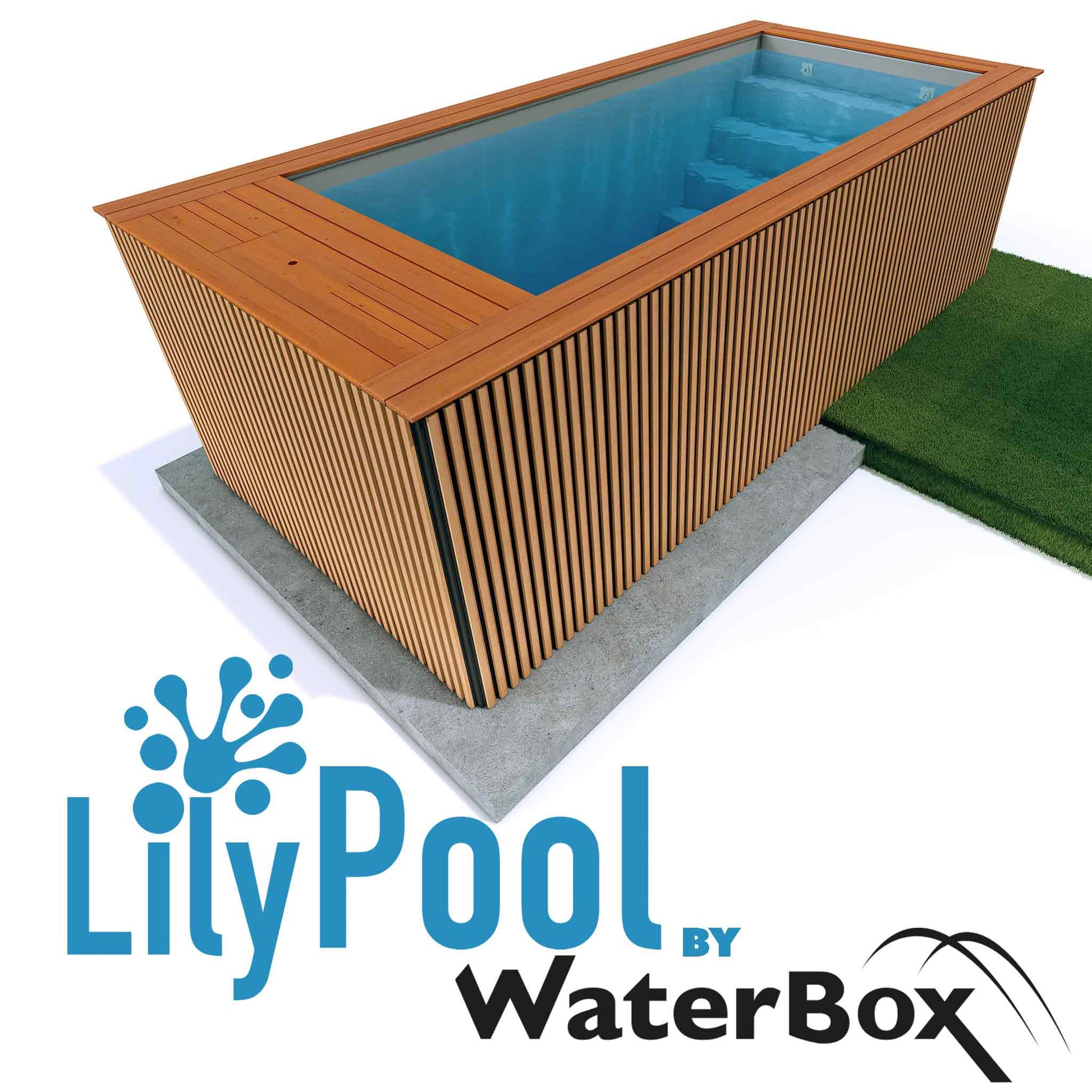 Lilypool AluWood Bois : Piscine container design en aluminium